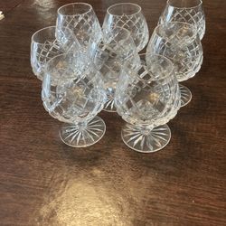 Ceska crystal Brandy Sniffers. 1900. Never Used. Watermark On The Bottom.