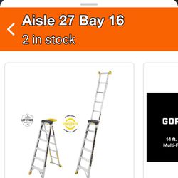 Gorilla Ladder 2in 1 Multipurpose Extention Ladder  New