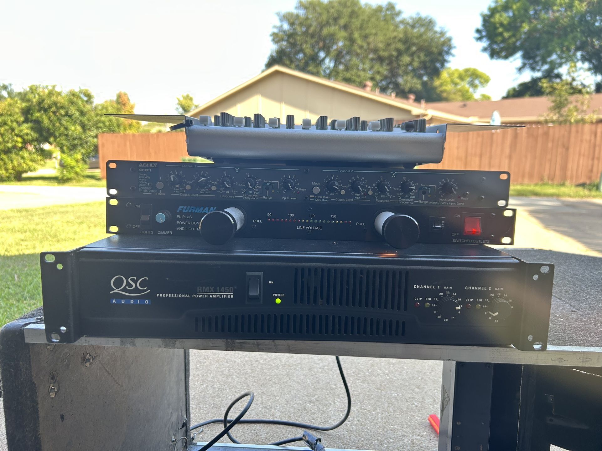 PA or DJ sound system — Ashly Crossover, Furman Power Conditioner, Behringer Mixer — Clean & Working