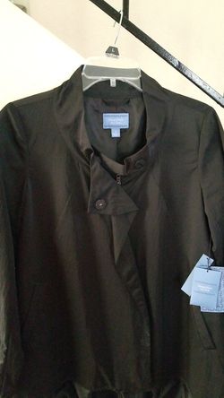 NEW VERA WANG WOMENS ZIPPER JACKET. BLACK SIZE 6