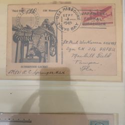 1945 Tokyo Bay Surrender Cachet