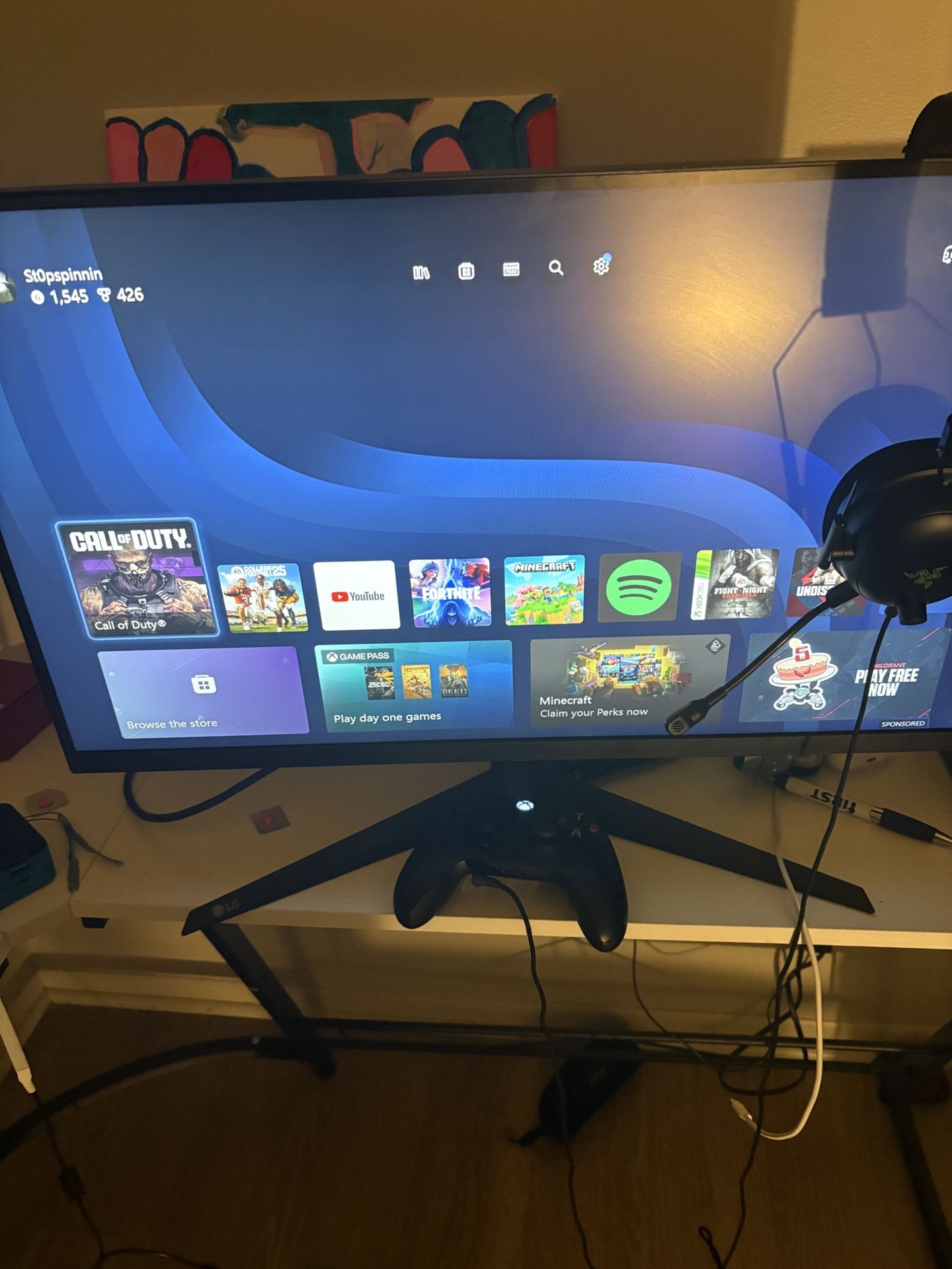 Xbox Series X With 120 FPS Monitor