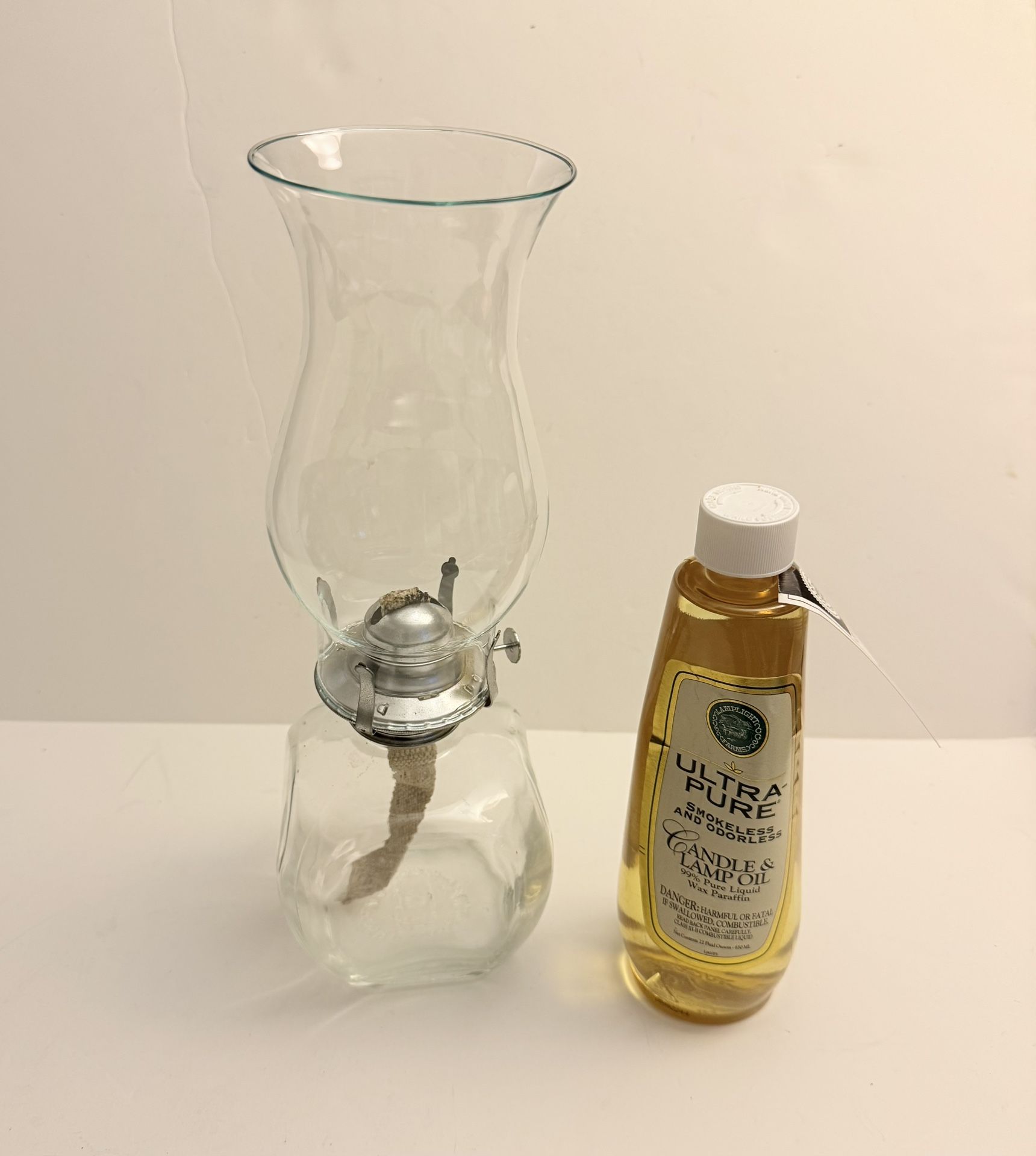 Hurricane Lamp with Oil