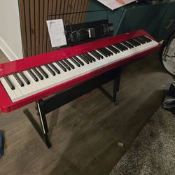 Casio Privia PX-S1100 Digital Piano (Red) + Stand & Pedals