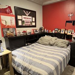 Custom Bed Frame For Sale With Sliding Doors And Drawers