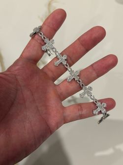 14k WG natural VS 6.58ct diamond bracelet