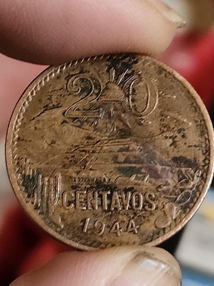 1944 20 Centavos Mexicanos
