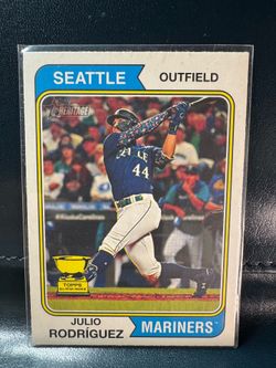2023 Topps Heritage #18 Julio Rodriguez Seattle Mariners Baseball Trading Card