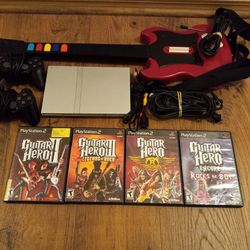 Ps2 Slim Guitar Hero Set 