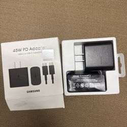 Samsung 45W PD Fast Charger + USB-C Cable (Open Box)