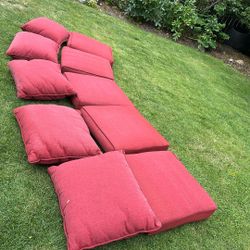 Outdoor Couch And Chair Cushions 10pc 