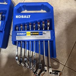 Kobalt 8pc MM flex head ratcheting combo wrench set