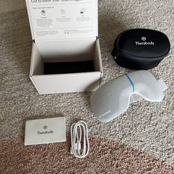 therabody smart goggles eye massager - like new with box and case 