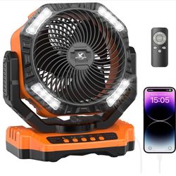NEW 40000mAh Rechargeable 13 inch Portable Fan, Battery Operated Oscillating Fan