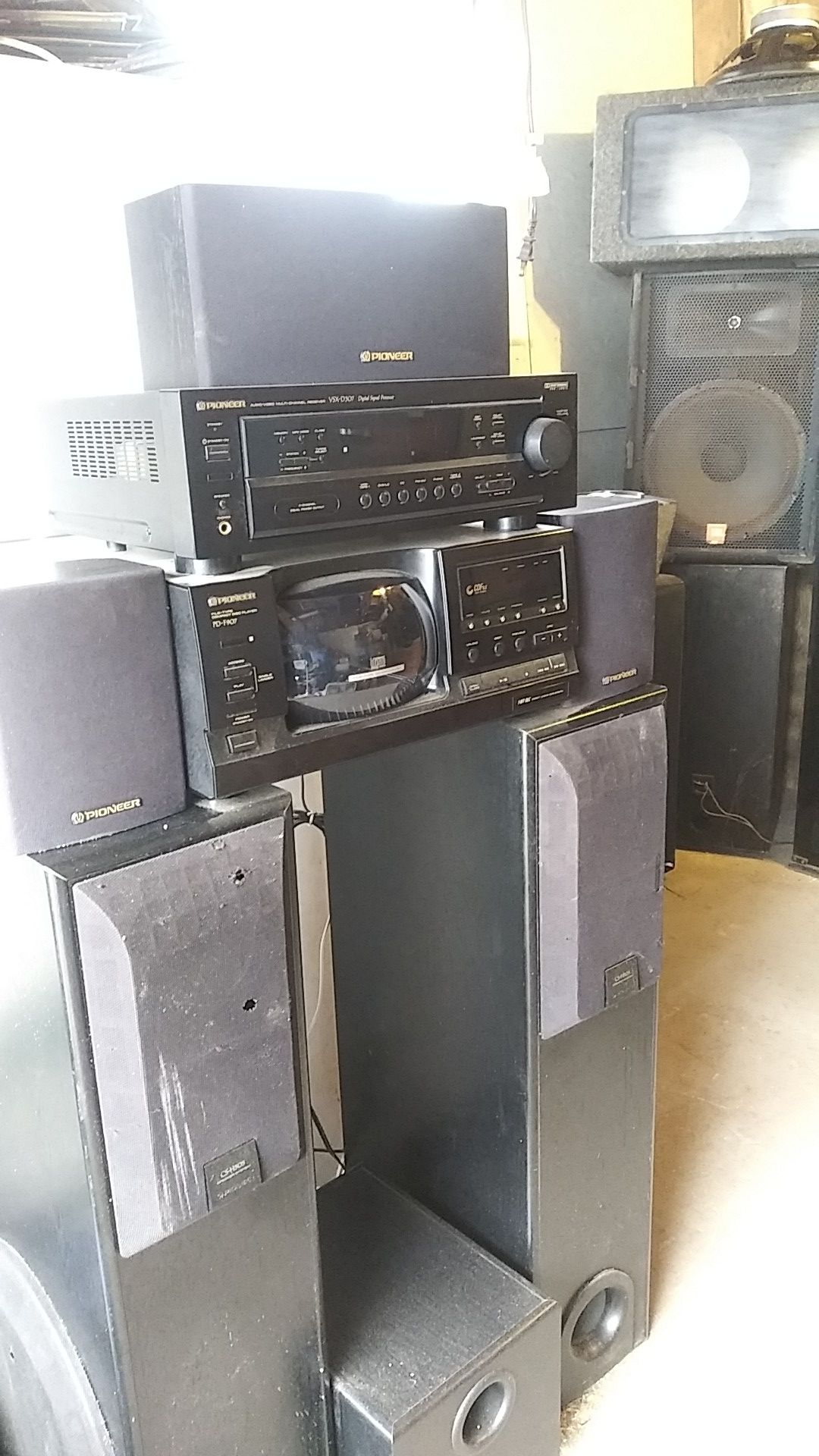 Lots of house stereo equipment