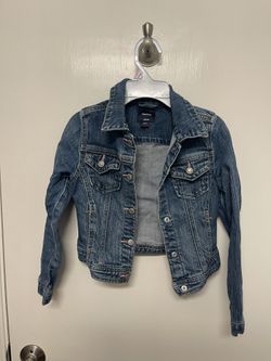 Gap Kids Blue Snap Denim Jean Jacket - Girls Size S Small 6/7
