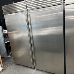 Sub Zero Stainless Steel Built In 72” Fridge Freezer Column Set Used