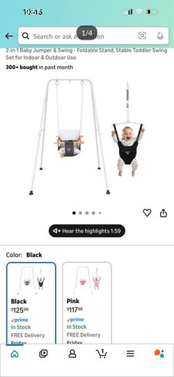 Baby swing and jumper