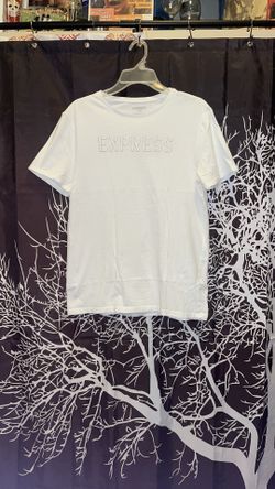 Men’s Medium Express White Textured Crew Neck Tee
