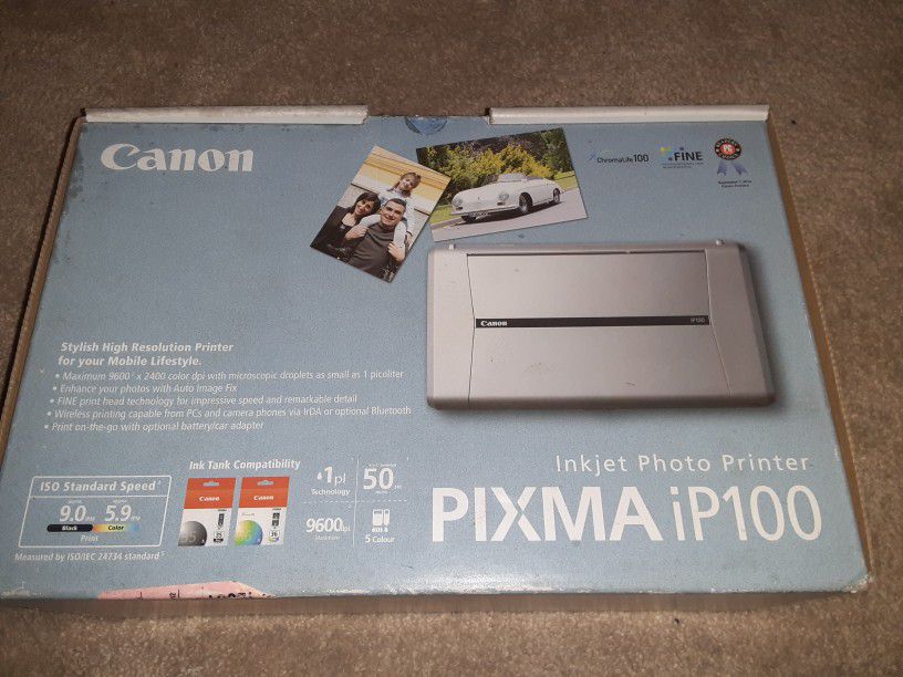 Canon Pixma iP100 Inkjet Photo Printer 