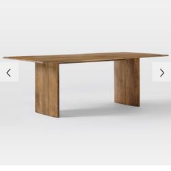 Like New Anton Solid Wood  Modern Dining Table -West Elm