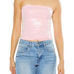 Pink Sequence glittery tube top from Forever21🎀💕