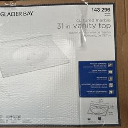 Glacier Bay 31 In Vanity Top Cultured Marble