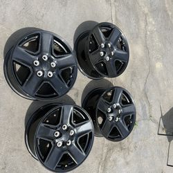 2019-2021 Jeep Gladiator 17" Factory OEM Gloss Black Wheels 