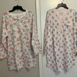 New! Women Long Sleeve Short Nightgown Size Medium