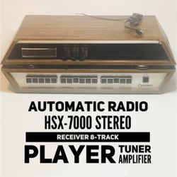 RARE Automatic Radio Model HSX-7000 Stereo Receiver with built in 8 Track Player Recorder