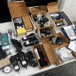 Large Lot of Vintage Paasche and Walcom Spray Gun Parts and Accessories