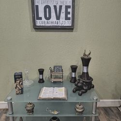 Frosted Glass 3 Tier Shelves & TV Stand