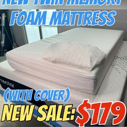 NEW TWIN MEMORY FOAM MATTRESS  (AVAILABLE BRAND NEW IN BOX)