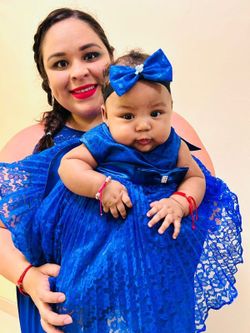 Vestido azul 2025 de bebe