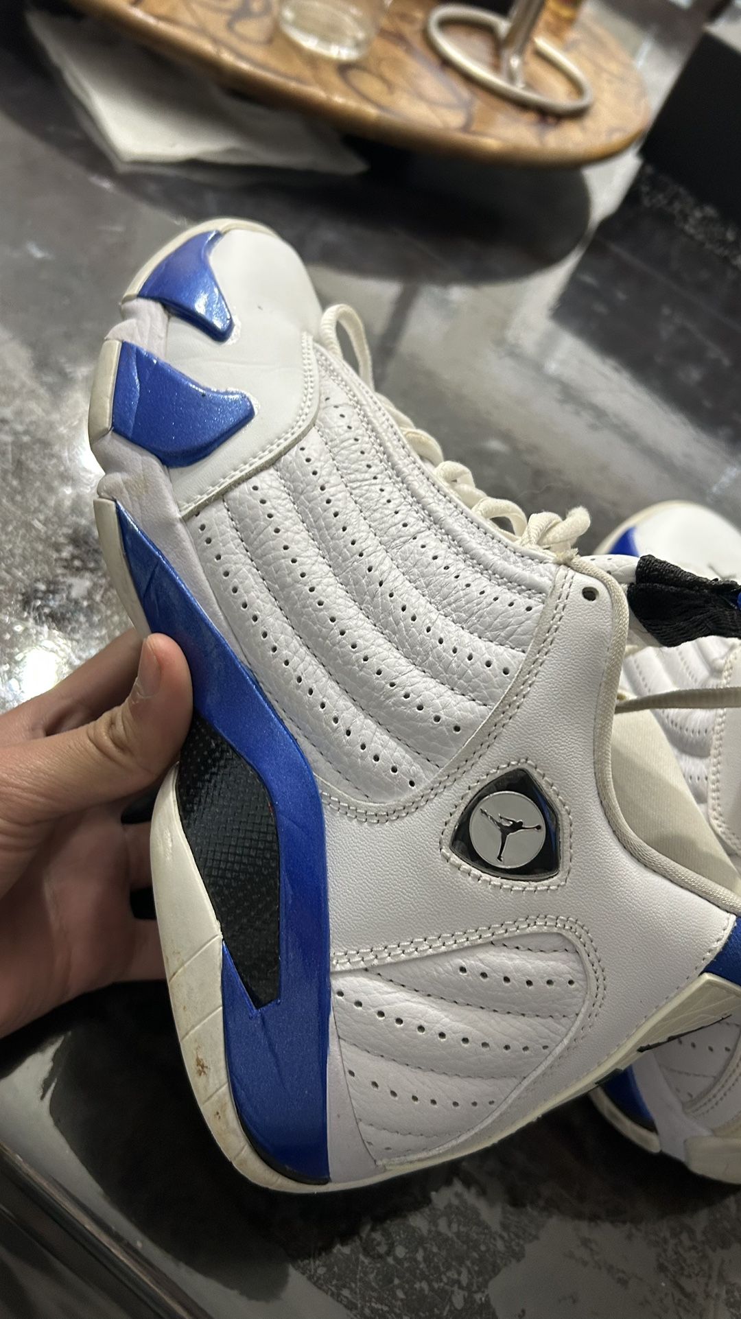 Air Jordan 14 Retro White Hyper Royal Size 9