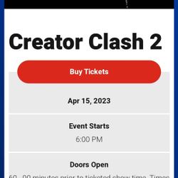 3 Tickets To Creator Clash 2 In Sold Out Area