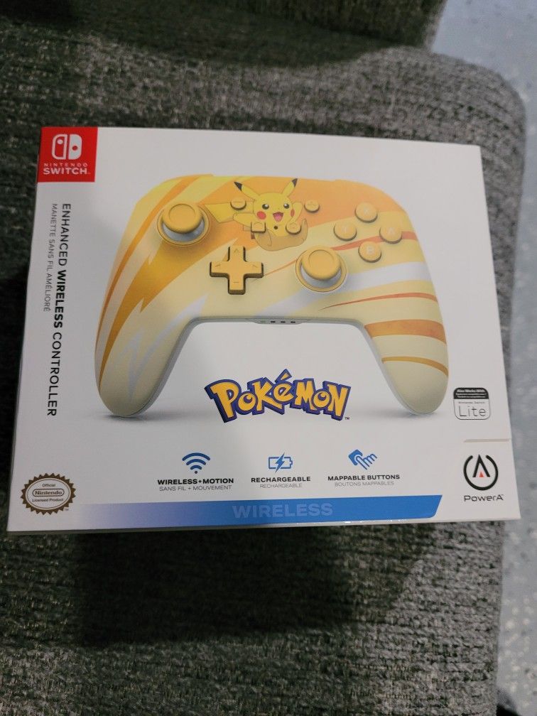 PowerA Enhanced Wireless Controller for Nintendo Switch Pokemon Pikachu  Retro