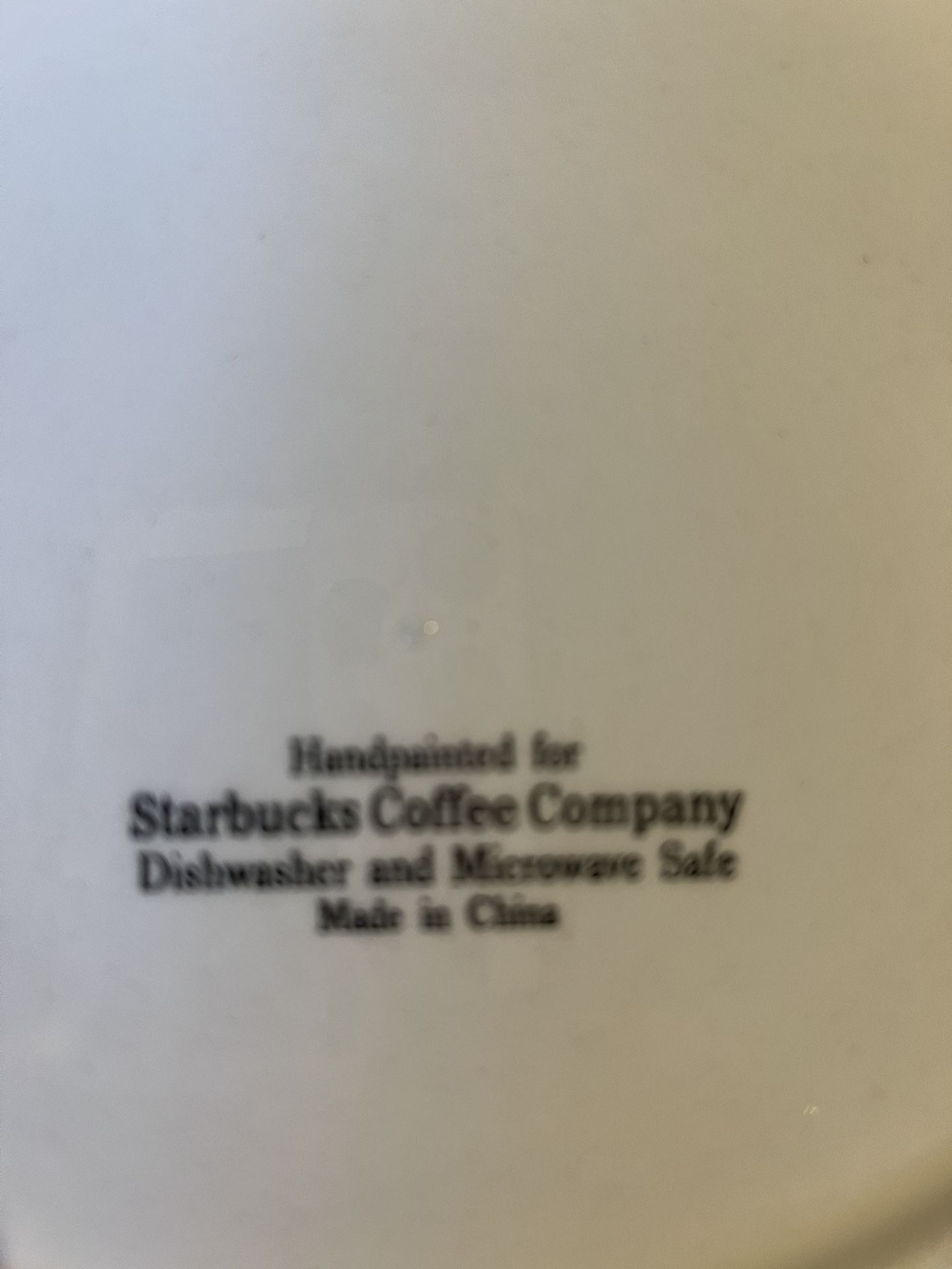 Hand Painted Set Of 8 Dinner Dishes Hand Painted For Starbucks Coffee Company 11 Inch Dish Collectibles & Art