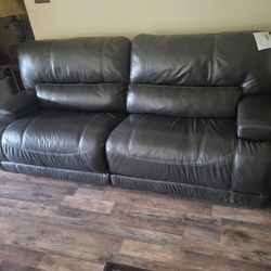 Leather Reclining Sofa