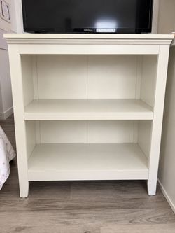 White Wooden TV Stand / Bookshelf