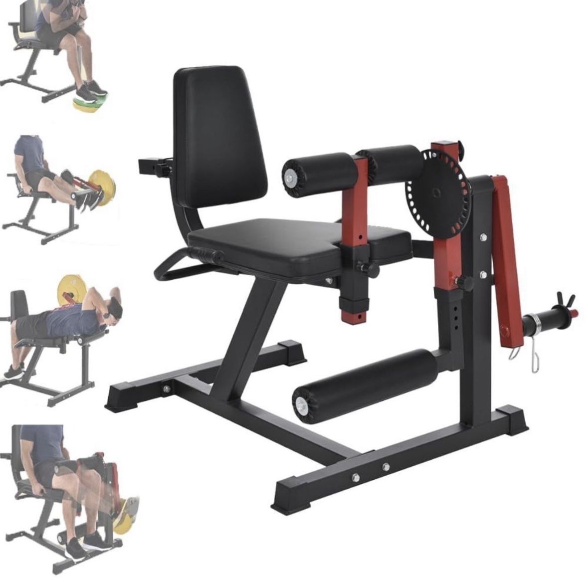 CuisinSmart Leg Extension Machine,Adjustable Leg Curl Extension with Rotary Leg Extension for Home Gym, Weight Bench with Back Extension,Leg Press Wor