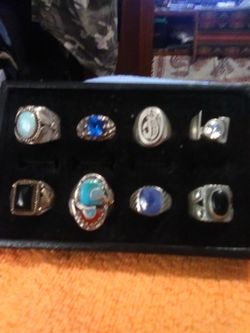 Sterling silver handmade rings with gemstones