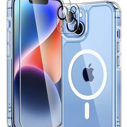 TAURI 5-in-1 Magnetic for iPhone 13 Case for iPhone 14 Case [Designed for Magsaf