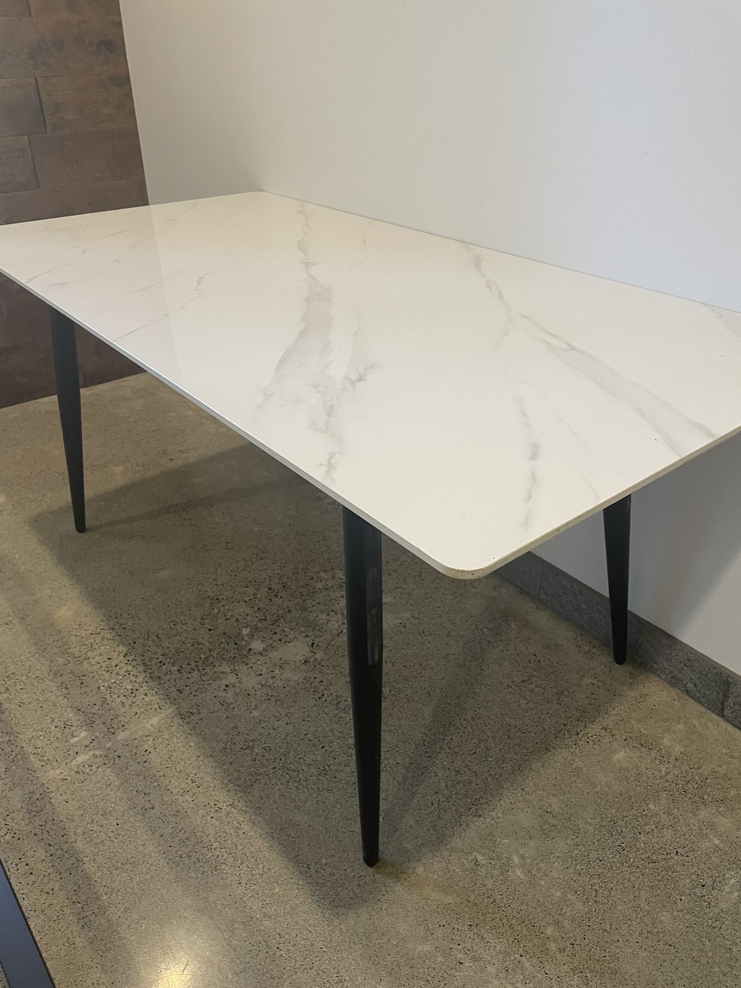 Dining Table Desk Real Marble Top