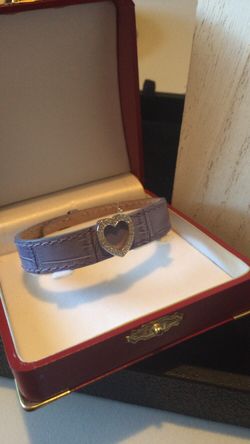 EFFY blue leather 14k bracelet