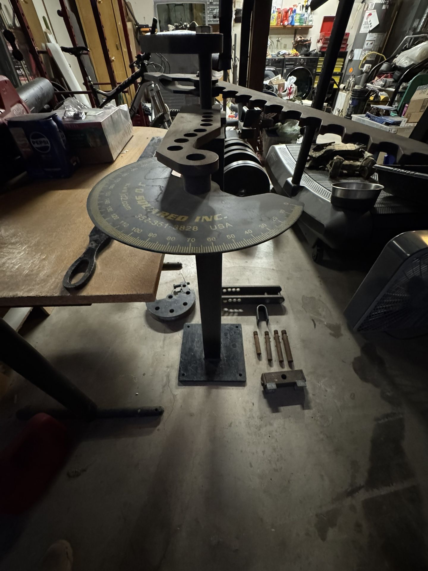 JD Squared Model 3 Tube QBender – USA Made w/ 1-1/2” Tube Die & Pedestal – Great Deal! 