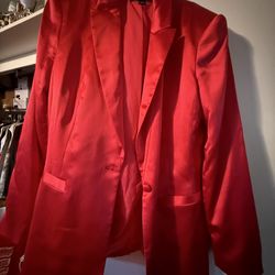 Red women’s business jacket