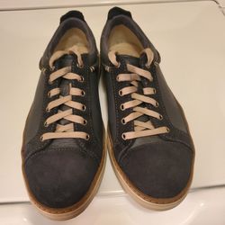Clark's Mens Blue Leather Shoes Size 9