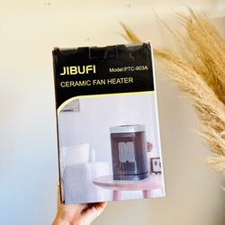 NEW JIBUFI Black Silver Digital Remote Desktop Tabletop Small Space Heater Fan