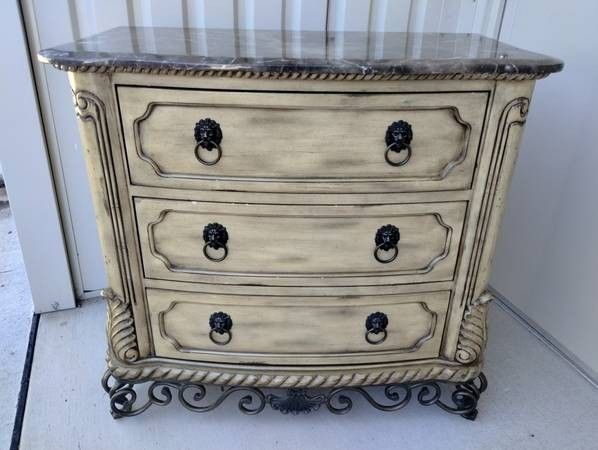 French Empire Style Dresser / Buffet with Marble Top